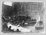 Life Study Class, John Singer Sargent (American, Florence 1856–1925 London), Charcoal on off-white laid paper, American