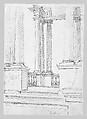 Loggia, Welbeck Abbey, John Singer Sargent (American, Florence 1856–1925 London), Graphite on off-white wove paper, American