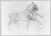 Man Leading Horse, John Singer Sargent (American, Florence 1856–1925 London), Graphite on off-white wove paper, American