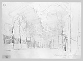 Poperinghe Road near Ypres, John Singer Sargent (American, Florence 1856–1925 London), Graphite on off-white wove paper, American