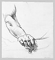 Woman Looking out to Sea, John Singer Sargent (American, Florence 1856–1925 London), Graphite on off-white white wove paper, American
