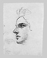 Head of a Man, John Singer Sargent (American, Florence 1856–1925 London), Graphite on gray-green laid paper, American