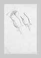 Hand for "Carolus-Duran", John Singer Sargent (American, Florence 1856–1925 London), Graphite on off-white wove paper, American