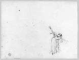 Woman Looking out to Sea, John Singer Sargent (American, Florence 1856–1925 London), Graphite on off-white white wove paper, American