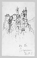 On the Brenner, John Singer Sargent (American, Florence 1856–1925 London), Graphite on off-white wove paper, American