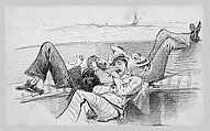 Siesta on a Boat, John Singer Sargent (American, Florence 1856–1925 London), Graphite on off-white wove paper, American