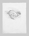 Sleeping Child, John Singer Sargent (American, Florence 1856–1925 London), Graphite on off-white wove paper, American