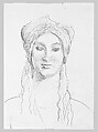 Kore 674, Acropolis Museum, Athens, John Singer Sargent (American, Florence 1856–1925 London), Graphite on off-white wove paper, American