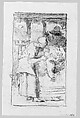 La Tondeuse de Moutons (Woman Shearing Sheep), John Singer Sargent (American, Florence 1856–1925 London), Graphite on off-white laid paper, American