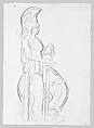 Parthenon Athena, Acropolis Museum, Athens, John Singer Sargent (American, Florence 1856–1925 London), Graphite on off-white wove paper, American