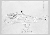 Tomb of Francis Dineley and His Wife, St. Michael's Church, Cropthorne, England, John Singer Sargent (American, Florence 1856–1925 London), Pen and ink on white wove paper, American