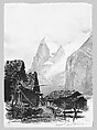 Matterhorn from Zmutt Glacier, Zermatt, recto (from "Splendid Mountain Watercolours" Sketchbook), John Singer Sargent (American, Florence 1856–1925 London), Watercolor and graphite on off-white wove paper, American