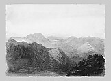 Matterhorn from Zmutt Glacier, Zermatt, recto (from "Splendid Mountain Watercolours" Sketchbook), John Singer Sargent (American, Florence 1856–1925 London), Watercolor and graphite on off-white wove paper, American