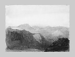 Matterhorn from Zmutt Glacier, Zermatt, recto (from "Splendid Mountain Watercolours" Sketchbook), John Singer Sargent (American, Florence 1856–1925 London), Watercolor and graphite on off-white wove paper, American