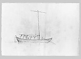 Boat (from Switzerland 1869 Sketchbook), John Singer Sargent (American, Florence 1856–1925 London), Graphite on off-white wove paper, American
