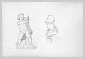 Ancient Greek Sculpture, Glyptothek, Munich (from Switzerland 1869 Sketchbook), John Singer Sargent (American, Florence 1856–1925 London), Graphite on off-white wove paper, American