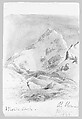 Morteratsch, Piz Bernina, Pontresina (from Switzerland 1869 Sketchbook), John Singer Sargent (American, Florence 1856–1925 London), Watercolor and graphite on off-white wove paper, American