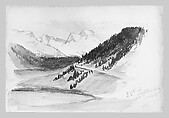 St. Moritz (from Switzerland 1869 Sketchbook), John Singer Sargent (American, Florence 1856–1925 London), Watercolor and graphite on off-white wove paper, American