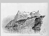 Uri Rothstock from Brunnen (from Switzerland 1870 Sketchbook), John Singer Sargent (American, Florence 1856–1925 London), Graphite on off-white wove paper, American