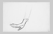 Hand of a Javanese Dancer (from Sketchbook of Javanese Dancers), John Singer Sargent (American, Florence 1856–1925 London), Graphite on off-white wove paper, American