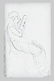 Javanese Dancer Applying Make-up (from Sketchbook of Javanese Dancers), John Singer Sargent (American, Florence 1856–1925 London), Graphite on off-white wove paper, American
