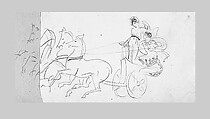 Lifeboats on Davits (from Scrapbook), John Singer Sargent (American, Florence 1856–1925 London), Graphite on off-white wove paper, American