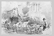 Lifeboats on Davits (from Scrapbook), John Singer Sargent (American, Florence 1856–1925 London), Graphite on off-white wove paper, American