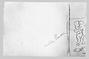 Lifeboats on Davits (from Scrapbook), John Singer Sargent (American, Florence 1856–1925 London), Graphite on off-white wove paper, American