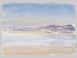 Sunset at Sea, John Singer Sargent (American, Florence 1856–1925 London), Watercolor and gouache on white wove paper, American