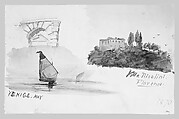 Venice; Villa Nicolini, Florence; Architectural Details, John Singer Sargent (American, Florence 1856–1925 London), Watercolor and graphite on off-white wove paper, American