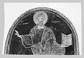 Saint Matthew, Mosaic, Cathedral, Salerno, John Singer Sargent (American, Florence 1856–1925 London), Watercolor, gold paint, gouache, and graphite on off-white wove paper, American