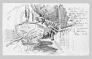 Boat Deck, John Singer Sargent (American, Florence 1856–1925 London), Graphite on pale green wove paper, American