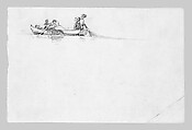 Fishermen with Nets, John Singer Sargent (American, Florence 1856–1925 London), Graphite on off-white wove paper, American