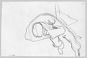Man, John Singer Sargent (American, Florence 1856–1925 London), Graphite on off-white wove paper, American