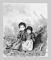 Two Children in Landscape, Mürren (from 