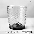 Tumbler, Blown pattern-molded glass, American