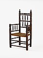 Turned Armchair, Maple, ash, American