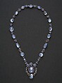 Necklace with Pendant, Designed by Louis C. Tiffany (American, New York 1848–1933 New York), Moonstones, sapphires, platinum, American