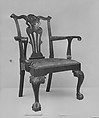 Armchair, Walnut, white cedar, yellow pine, American