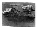 Ocean Swells, Arthur B. Davies (American, Utica, New York 1862–1928 Florence), Pastel on dark blue-gray wove paper, American
