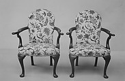 Armchair, Walnut, ash, white pine, American