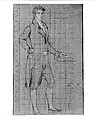 Study for "The Knatchbull Family": Norton Joseph Knatchbull, John Singleton Copley (American, Boston, Massachusetts 1738–1815 London), Black chalk, white-chalk heightening, and graphite on dark blue laid paper, American