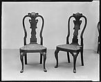 Side chair, Walnut, yellow pine, American