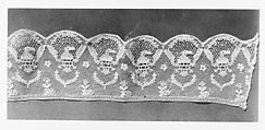 Bobbin Lace Sample, Linen (?), bobbin lace, American