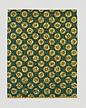 Conventionalized chrysanthemum textile, Silk, woven, American