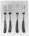 Fork, Steel, bone, American