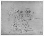 Fishing (from McGuire Scrapbook), Graphite on off-white wove paper, American