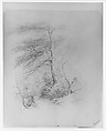 Landscape (from McGuire Scrapbook), James Smillie (American, Edinburgh 1807–1885 Poughkeepsie, New York), Graphite on off-white wove paper, American