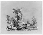 Landscape (from McGuire Scrapbook), W. Eldridge, Graphite on white wove paper, American