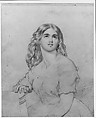 Holy Eyes (from McGuire Scrapbook), Thomas Story Officer (1810–1859), Graphite on white wove Bristol board, American